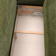 ECKSOFA Olivgrün Cord Zierkissen, Rückenkissen, Bettkasten, Schlaffunktion, Rücken echt  - Eichefarben/Olivgrün, KONVENTIONELL, Holz/Textil (276/177cm) - Carryhome