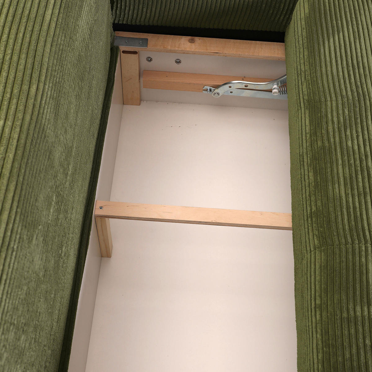 ECKSOFA  in Cord Olivgrün  - Eichefarben/Olivgrün, KONVENTIONELL, Holz/Textil (276/177cm) - Carryhome