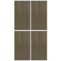 PANNEAU ACOUSTIQUE Echtholz 52/104/2,2 cm 4 Stück  - Eichefarben/Schwarz, Konventionell, Holz/Kunststoff (52/104/2,2cm)
