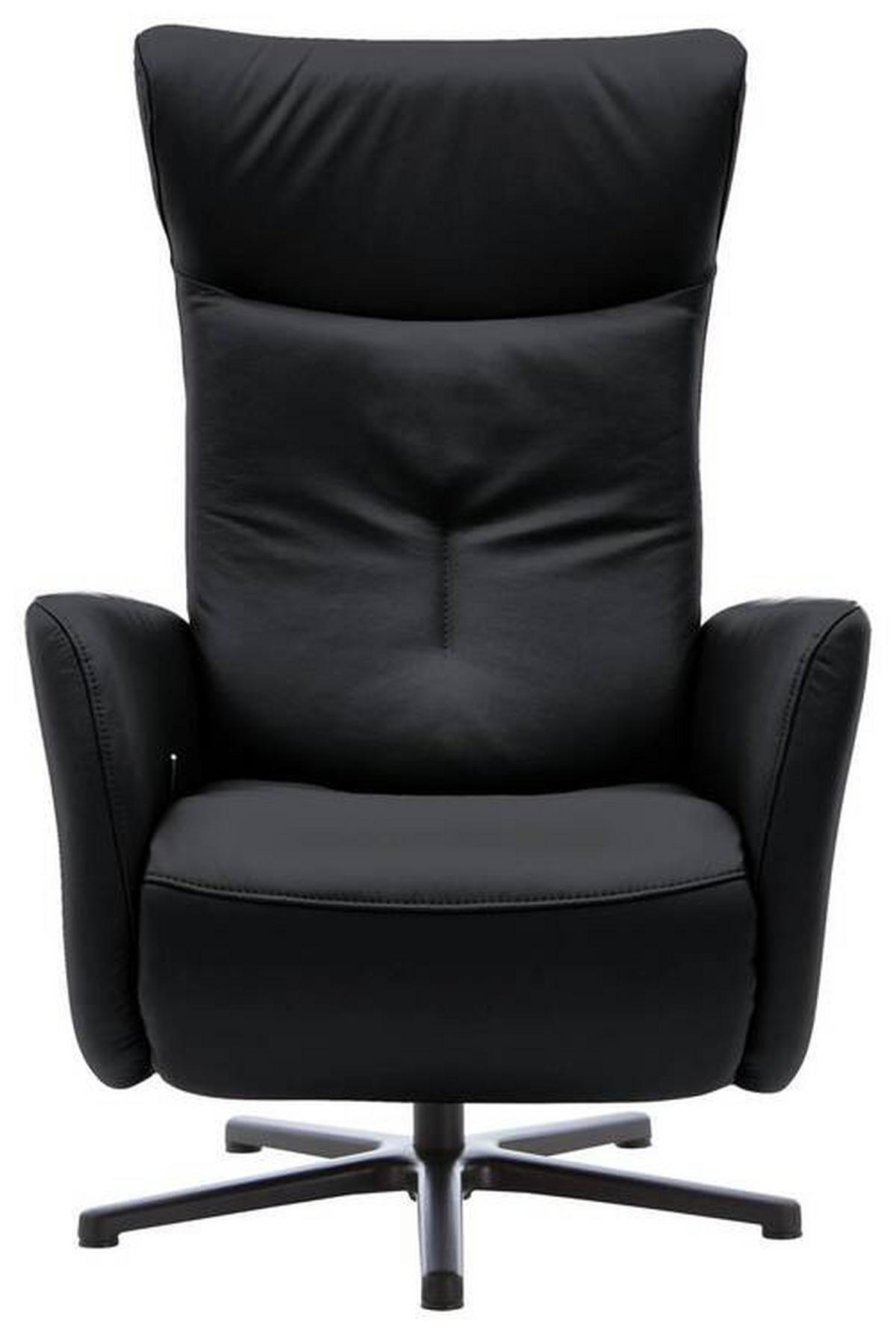 RELAXFÅTÖLJ i läder antracit  - svart/antracit, Design, metall/läder (76/112/83cm) - Beldomo Premium
