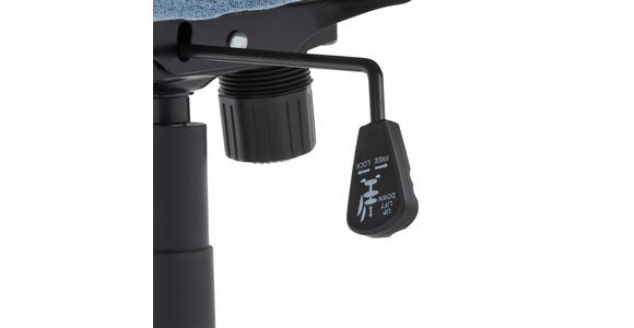 DREHSTUHL Webstoff Blau  - Blau/Schwarz, MODERN, Kunststoff/Textil (51/90-98/51cm) - Carryhome