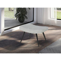 HOCKER Cord Elfenbein  - Elfenbein/Schwarz, Basics, Textil/Metall (60/39/41cm) - MID.YOU