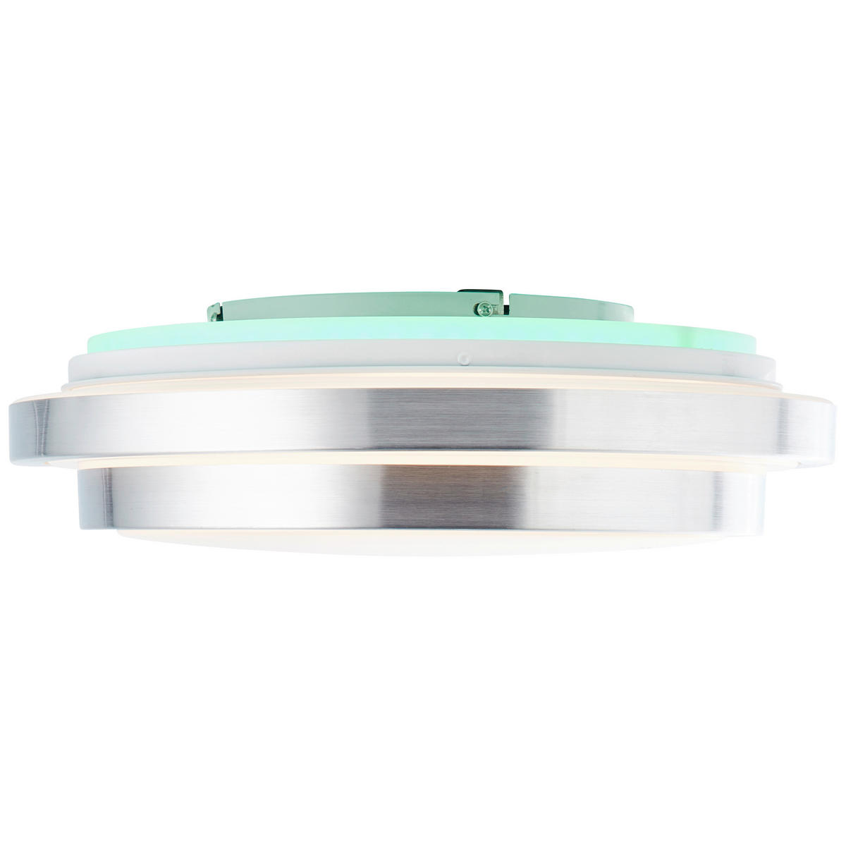 LED-DECKENLEUCHTE 41/12,5 cm   - Silberfarben/Weiß, KONVENTIONELL, Kunststoff/Metall (41/12,5cm) - Brilliant