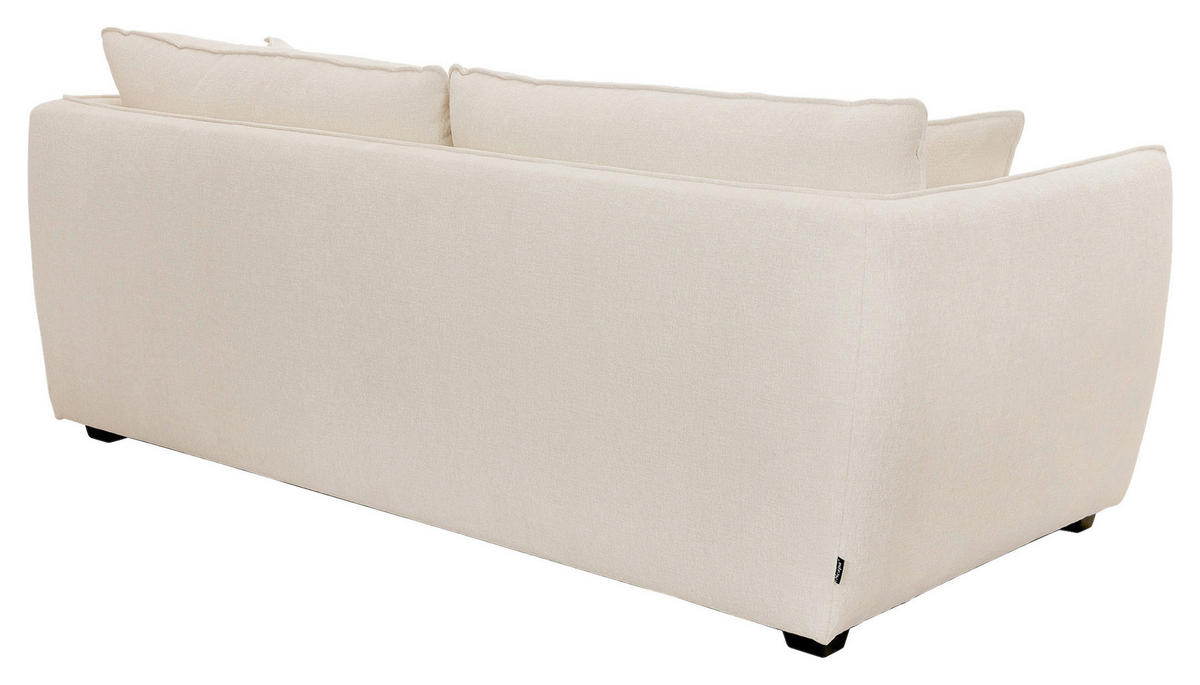 3-SITS SOFFA i cremefärgad  - svart/cremefärgad, Basics, metall/trä (220/88/108cm) - Pure Home Comfort