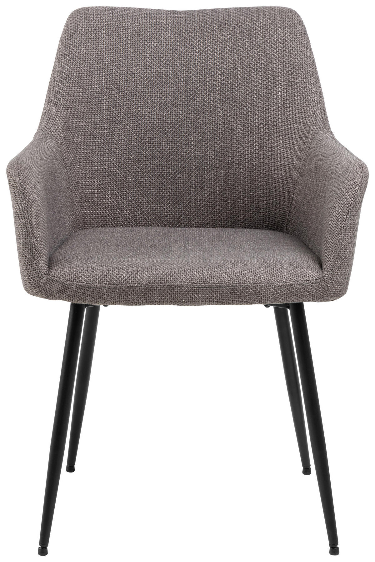 ARMLEHNSTUHL  in Webstoff  - Hellgrau/Schwarz, Design, Textil/Metall (59/85/59cm) - MID.YOU