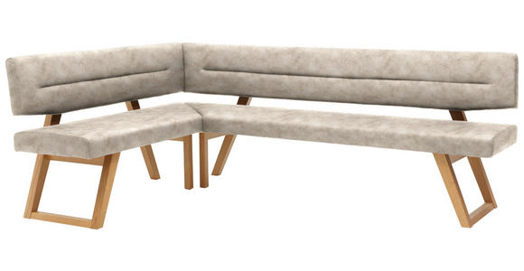 ECKBANK 155/235 cm  in Naturfarben  - Eichefarben/Naturfarben, KONVENTIONELL, Holz/Textil (155/235cm) - Dieter Knoll