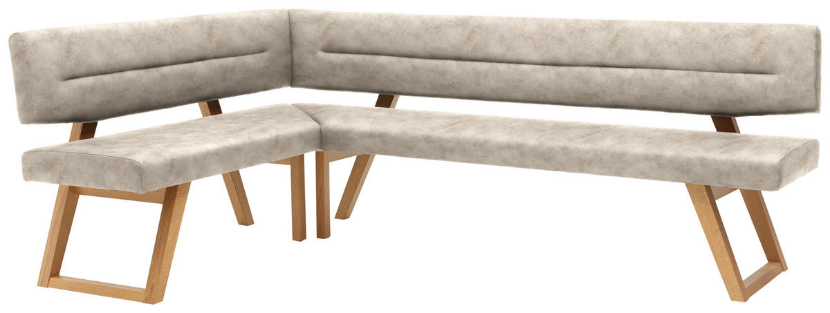 ECKBANK 155/225 cm  in Naturfarben  - Eichefarben/Naturfarben, KONVENTIONELL, Holz/Textil (155/225cm) - Dieter Knoll