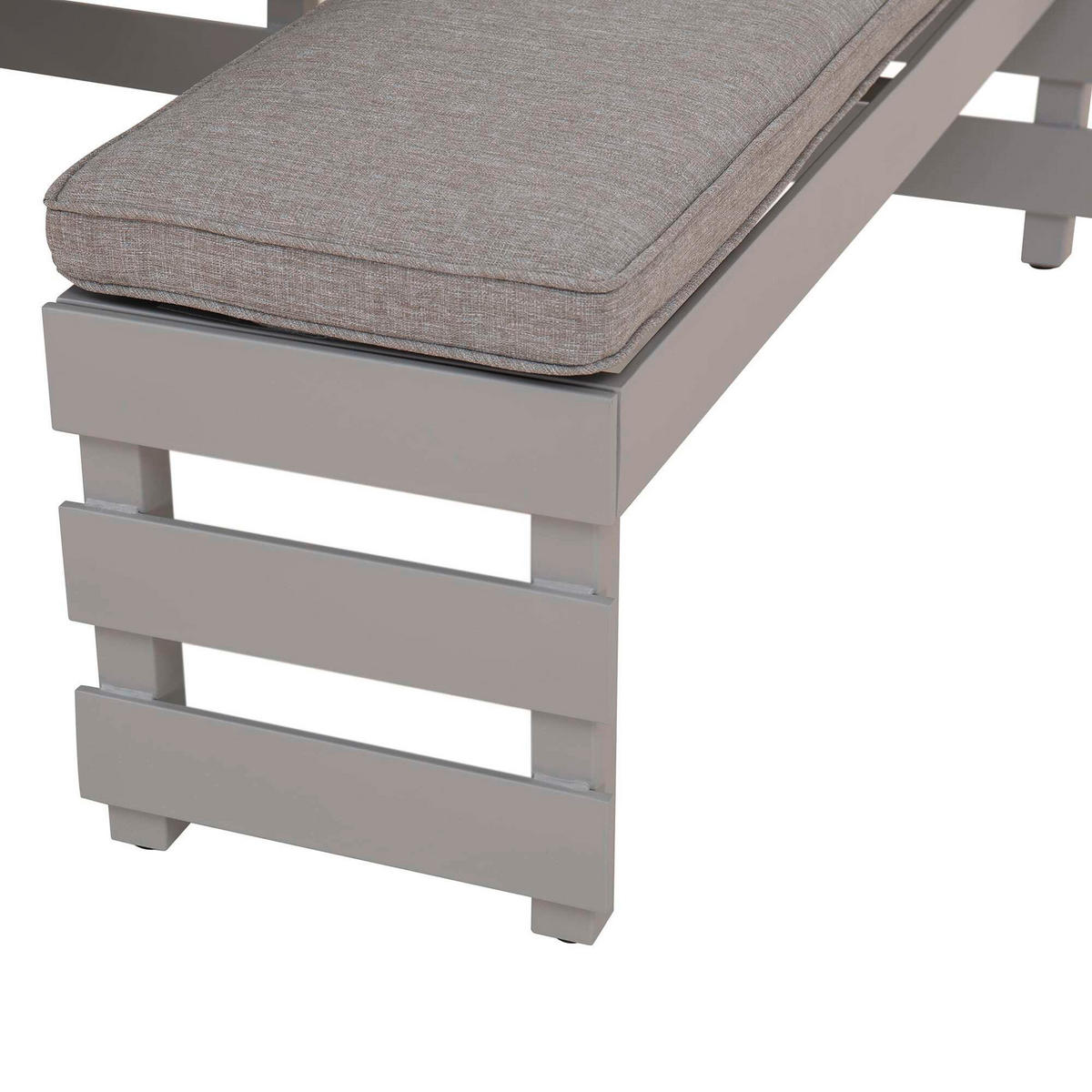 GARTENSET  - Hellbraun/Beige, Basics, Textil/Metall (126/86/157cm) - Modante
