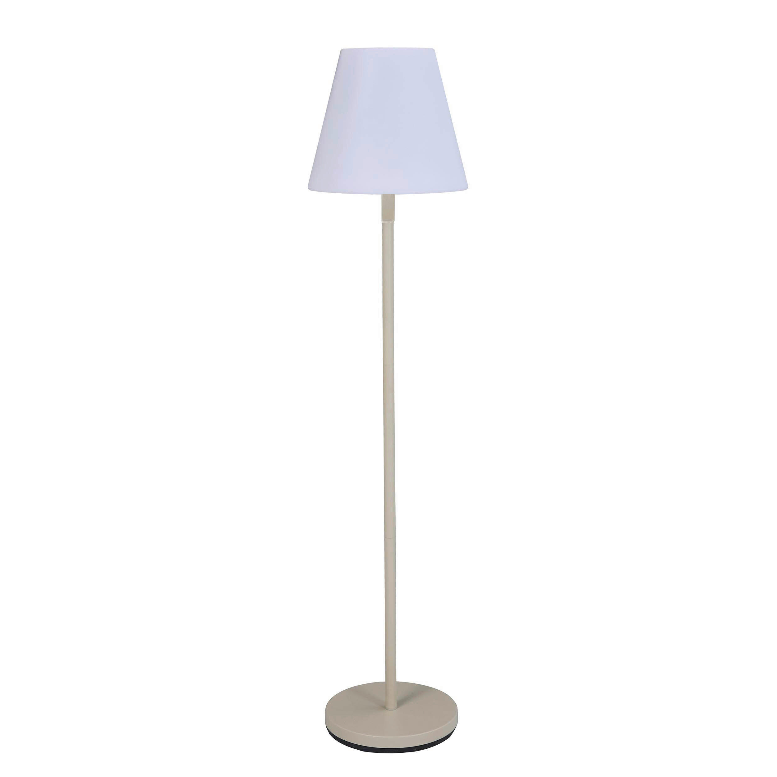 AUßENSTEHLEUCHTE VEBA 35/150/35 cm   - Beige/Weiß, MODERN, Textil/Metall (35/150/35cm)