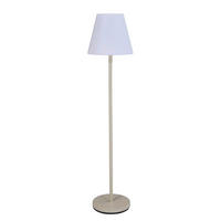 AUßENSTEHLEUCHTE VEBA 35/150/35 cm   - Beige/Weiß, MODERN, Textil/Metall (35/150/35cm)