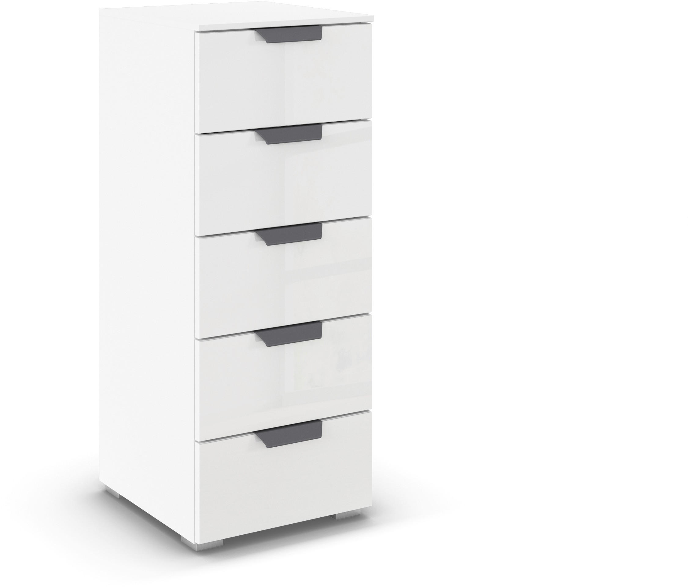 KOMMODE  in 40/100/35 cm  - Dunkelgrau/Weiß, Design, Glas/Holzwerkstoff (40/100/35cm) - Carryhome