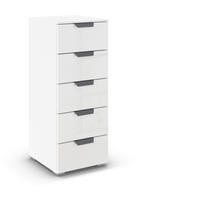 KOMMODE  in 40/100/35 cm  - Dunkelgrau/Weiß, Design, Glas/Holzwerkstoff (40/100/35cm) - Carryhome