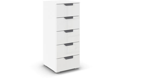 KOMMODE  in 40/100/42 cm  - Dunkelgrau/Weiß, Design, Glas/Holzwerkstoff (40/100/42cm) - Carryhome