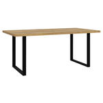 ESSTISCH in Holzwerkstoff 180/90/74,1 cm  - Eichefarben/Schwarz, KONVENTIONELL, Holzwerkstoff/Metall (180/90/74,1cm) - Hom`in