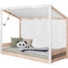 BODENBETT 90/200 cm Naturfarben, Weiss  - Weiss/Naturfarben, Modern, Holz (90/200cm) - MID.YOU