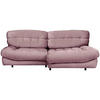 HÖRNSOFFA i plysch rosa  - svart/rosa, Klassisk, textil/plast (265/170cm) - MID.YOU