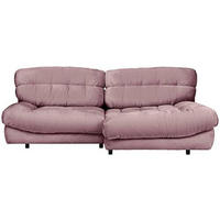 HÖRNSOFFA i plysch rosa  - svart/rosa, Klassisk, textil/plast (265/170cm) - MID.YOU