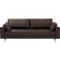 DREISITZER-SOFA in Braun Leder - Chromfarben/Braun, Design, Leder/Metall (219/85/88cm) - ROLF BENZ