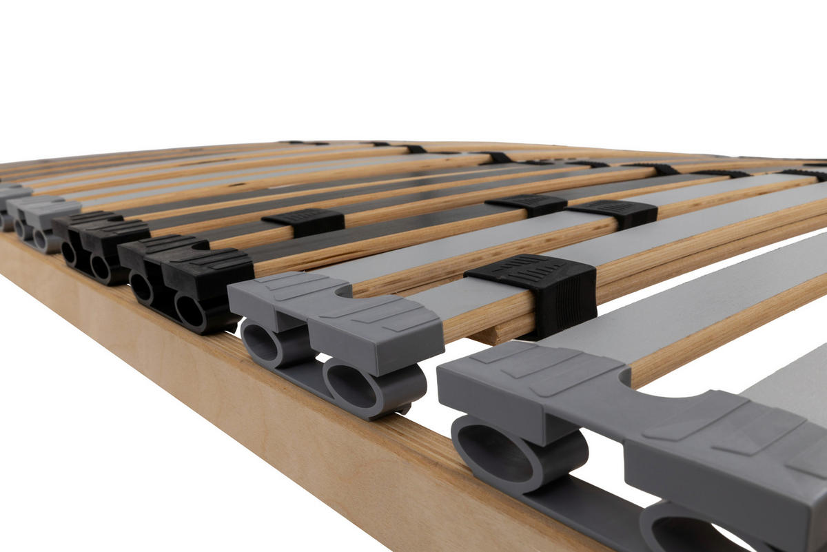 LATTENROST 90/200 cm Birke  - Anthrazit/Silberfarben, Basics, Holz (90/200cm) - MID.YOU