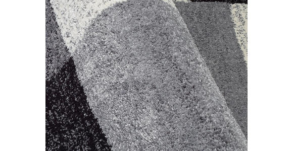 WEBTEPPICH 80/150 cm Astor Grid Grau, Schwarz - Schwarz/Grau, Design, Textil (80/150cm) - Novel