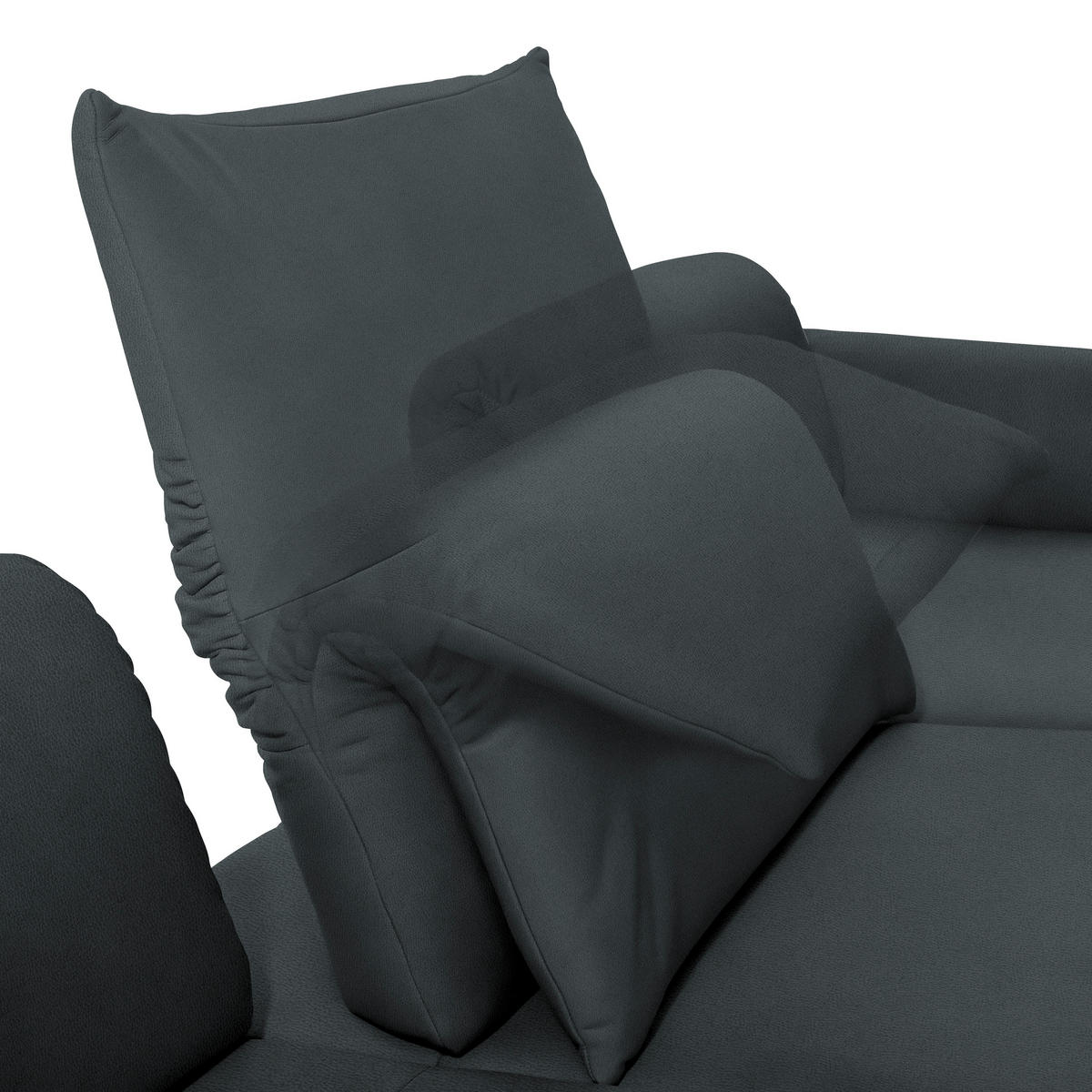 ECKSOFA in Echtleder Dunkelgrün  - Dunkelgrün/Anthrazit, Design, Leder/Metall (308/173cm) - Joop!