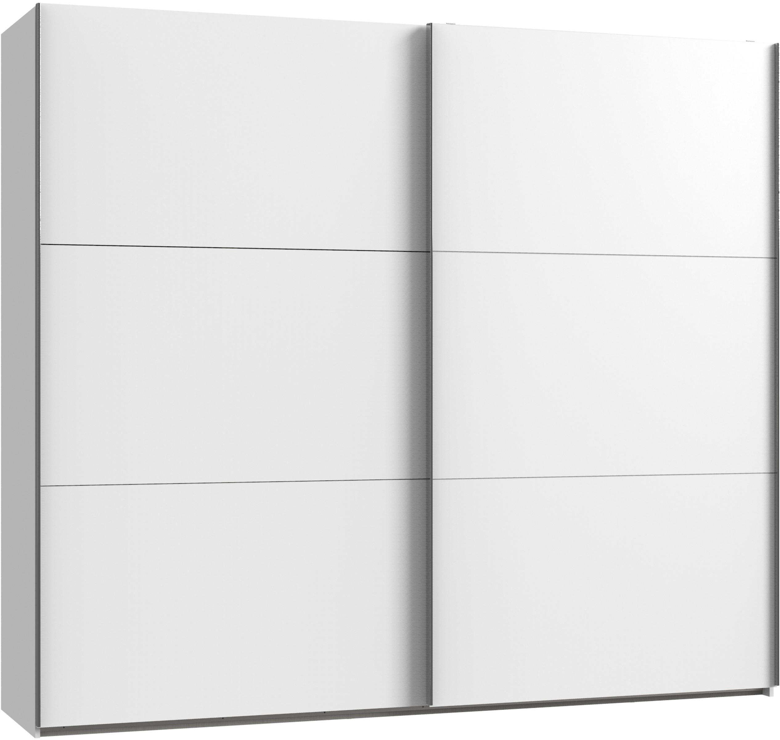 SCHWEBETÜRENSCHRANK  in Weiß  - Chromfarben/Weiß, MODERN, Holzwerkstoff (250/216/65cm) - MID.YOU