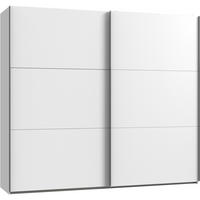 GARDEROB MED SKJUTDÖRRAR 250/216/65 cm 2-dörrar - vit/kromfärg, Modern, trämaterial (250/216/65cm) - MID.YOU
