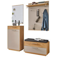 GARDEROBE 5-teilig  in 160/195/40 cm  - Taupe/Eichefarben, Design, Holz/Holzwerkstoff (160/195/40cm)