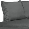 ECKSOFA in Samt Dunkelgrau  - Dunkelgrau/Schwarz, Design, Textil/Metall (200/241cm) - Carryhome