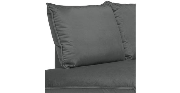 ECKSOFA in Samt Dunkelgrau  - Dunkelgrau/Schwarz, Design, Textil/Metall (200/241cm) - Carryhome