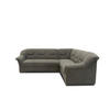 ECKSOFA Greige Mikrofaser  - Greige/Schwarz, KONVENTIONELL, Kunststoff/Textil (240/190cm) - MID.YOU