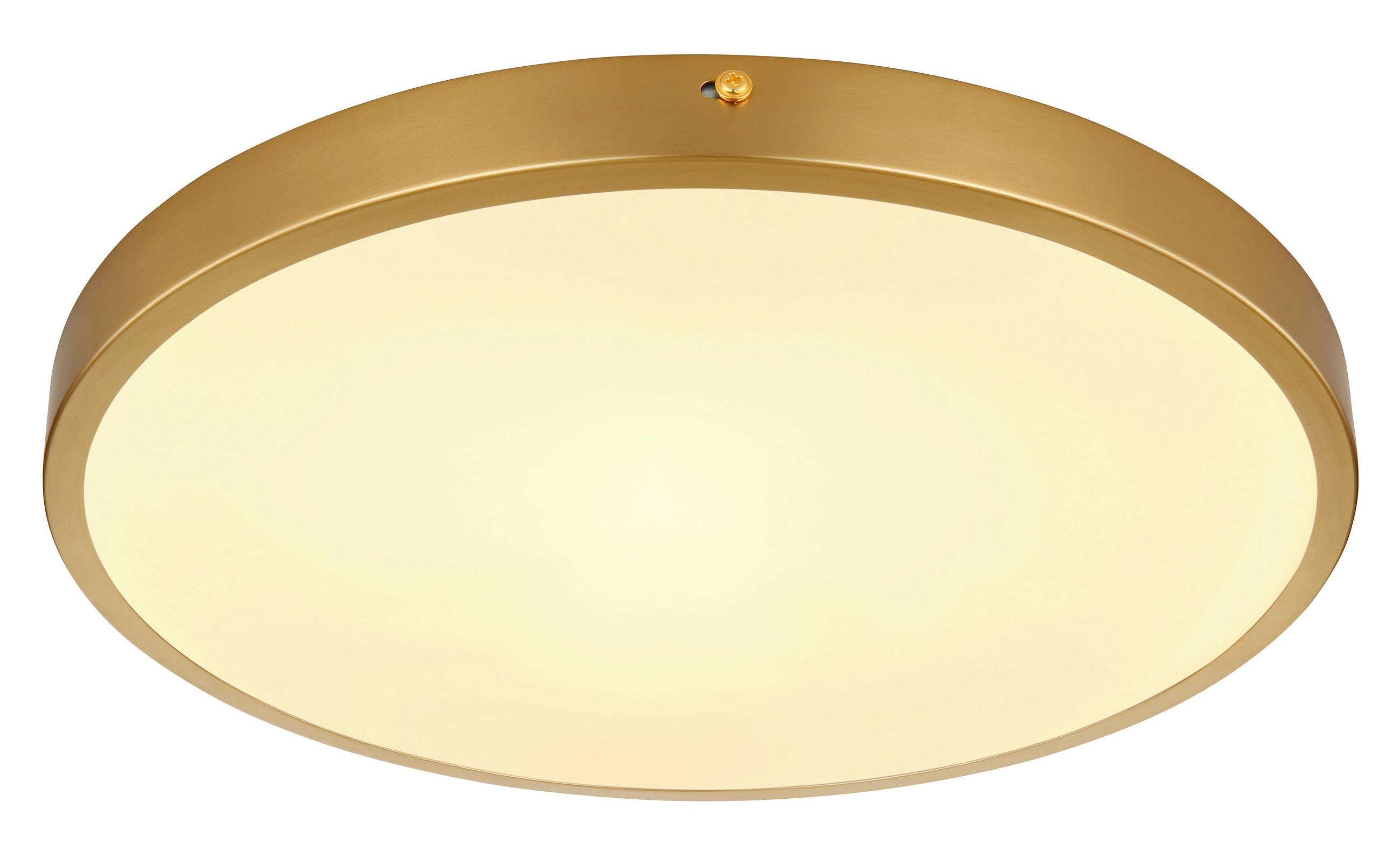 LED-DECKENLEUCHTE 22 W  35/3 cm    - Messingfarben/Opal, Konventionell, Kunststoff/Metall (35/3cm) - Globo