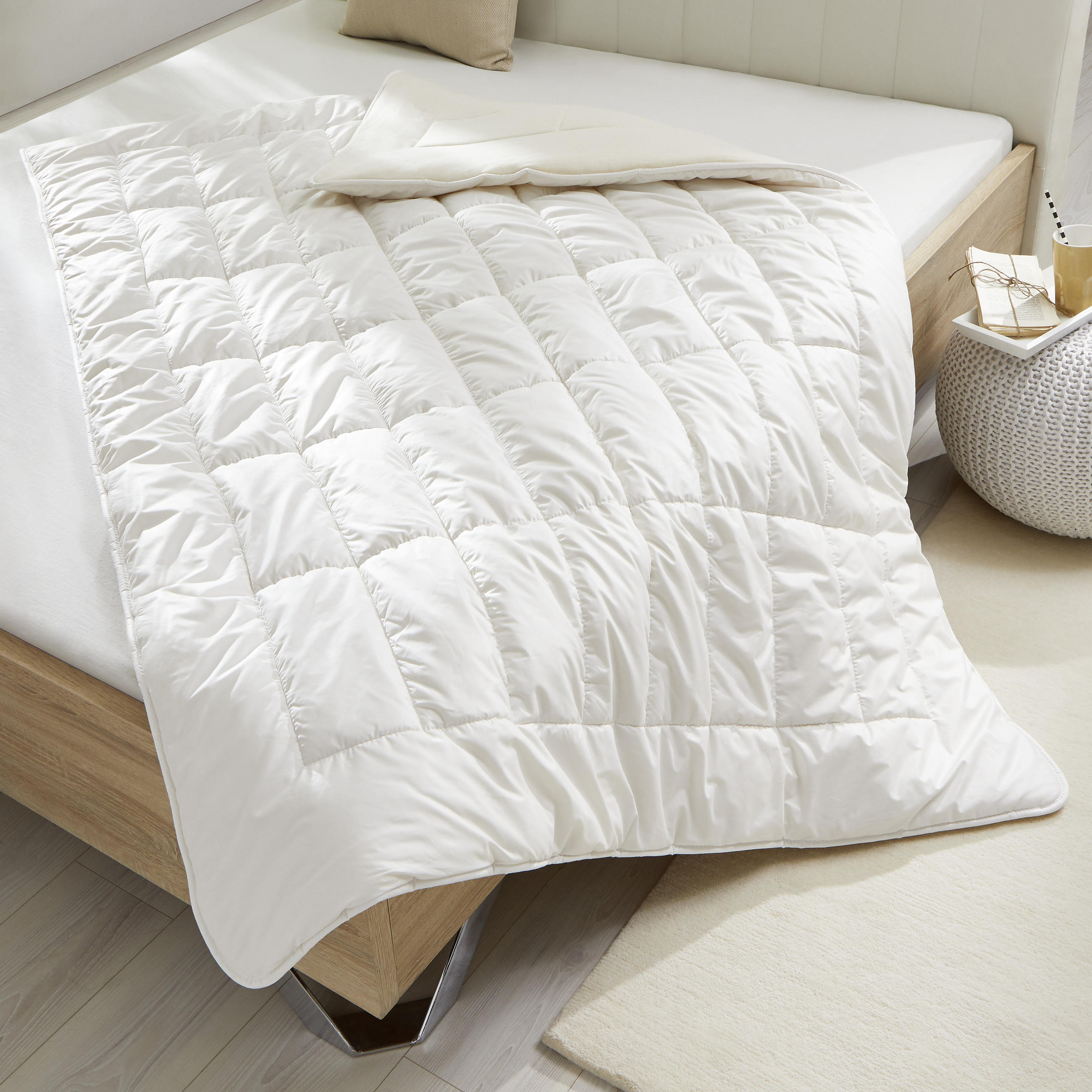 ZIMNÍ PŘIKRÝVKA, 135/200 cm,  - krémová, Basics, přírodní materiály (135/200cm) - Billerbeck