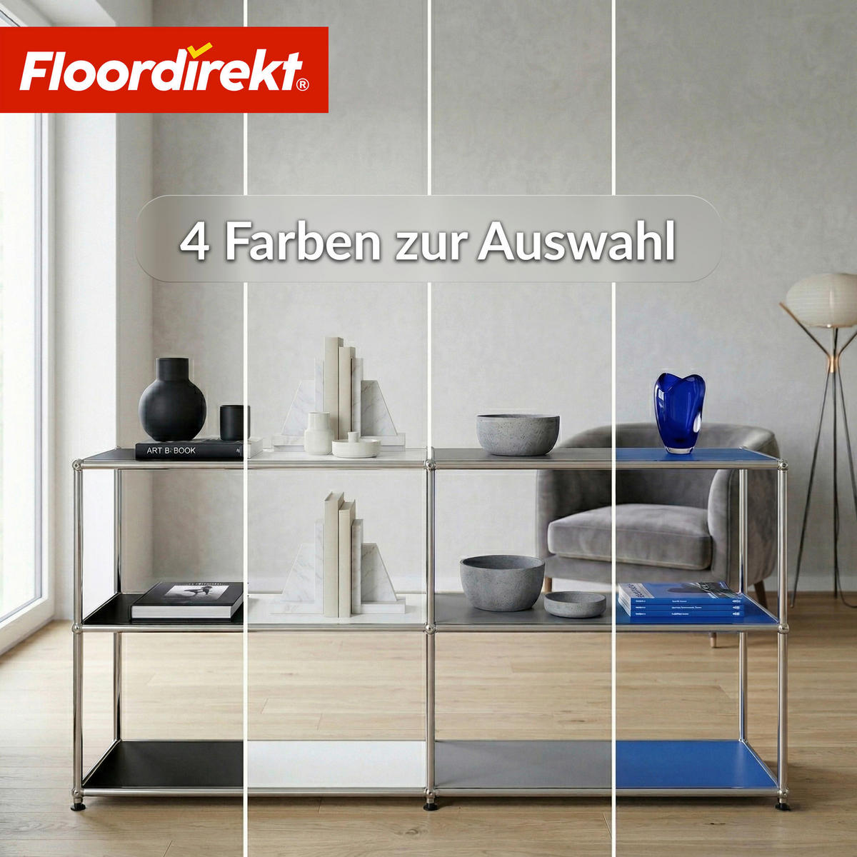 SIDEBOARD Concept Epure MK-018 116/82/40 cm  - Blau, Basics, Metall (116/82/40cm) - Floordirekt