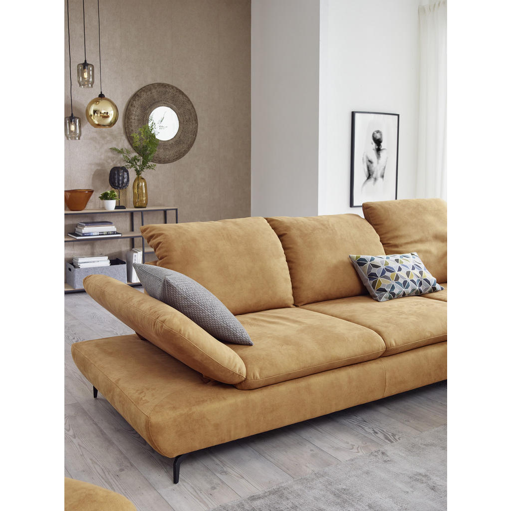 Thumbnail - Chilliano Ecksofa, Olivgrün, Textil, 3-Sitzer, Ottomane rechts, L-Form, 315x200 cm, Goldenes M, Emas, Dgm, Typenauswahl,...