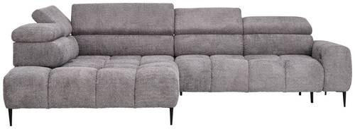 HÖRNSOFFA i vävt tyg grå  - svart/grå, Design, metall/textil (216/300cm) - Welnova