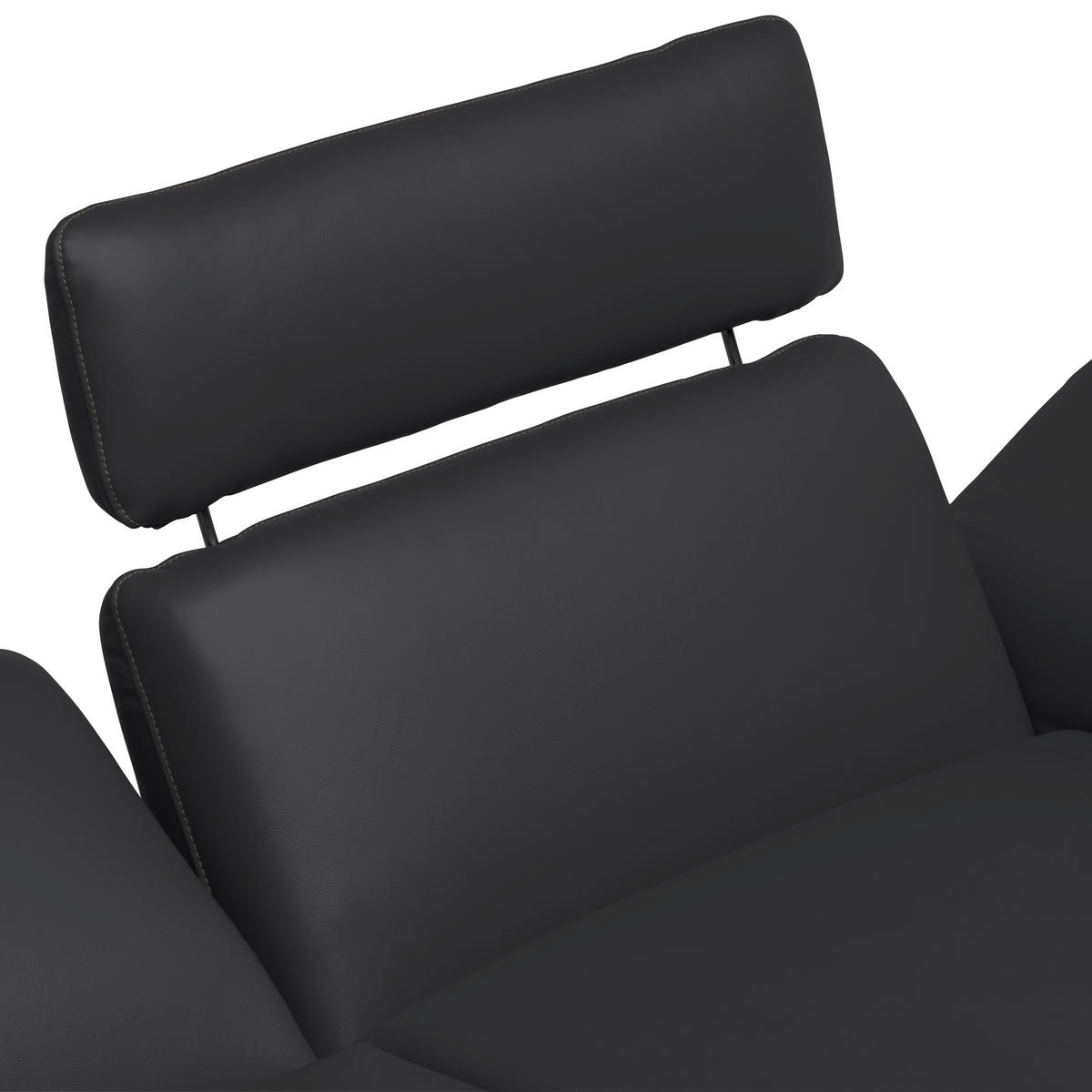 ECKSOFA in Echtleder Schwarz  - Beige/Schwarz, Design, Leder/Metall (239/150cm) - Koinor