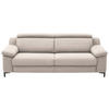 3-SITZER-SOFA in Chenille Beige  - Beige/Schwarz, Design, Textil/Metall (230/104/104cm) - Valdera