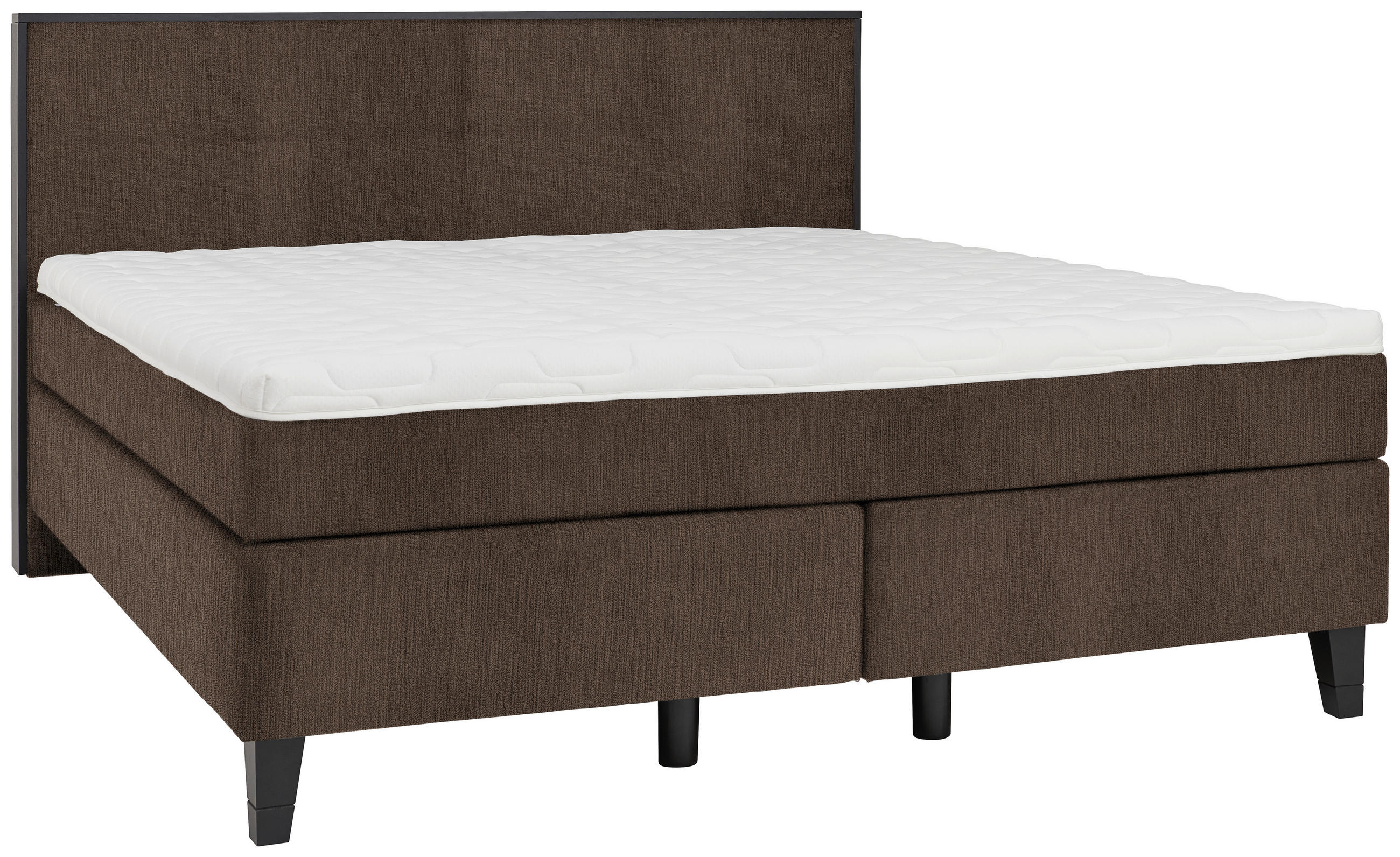 BOXSPRINGBETT 160/200 cm  in Braun  - Schwarz/Braun, Design, Holz/Textil (160/200cm) - Hom`in