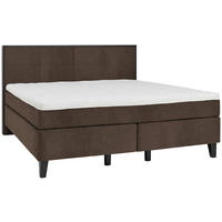 BOXSPRINGBETT 180/200 cm  in Braun  - Schwarz/Braun, Design, Holz/Textil (180/200cm) - Hom`in