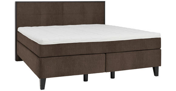 BOXSPRINGBETT 180/200 cm  in Braun  - Schwarz/Braun, Design, Holz/Textil (180/200cm) - Hom`in