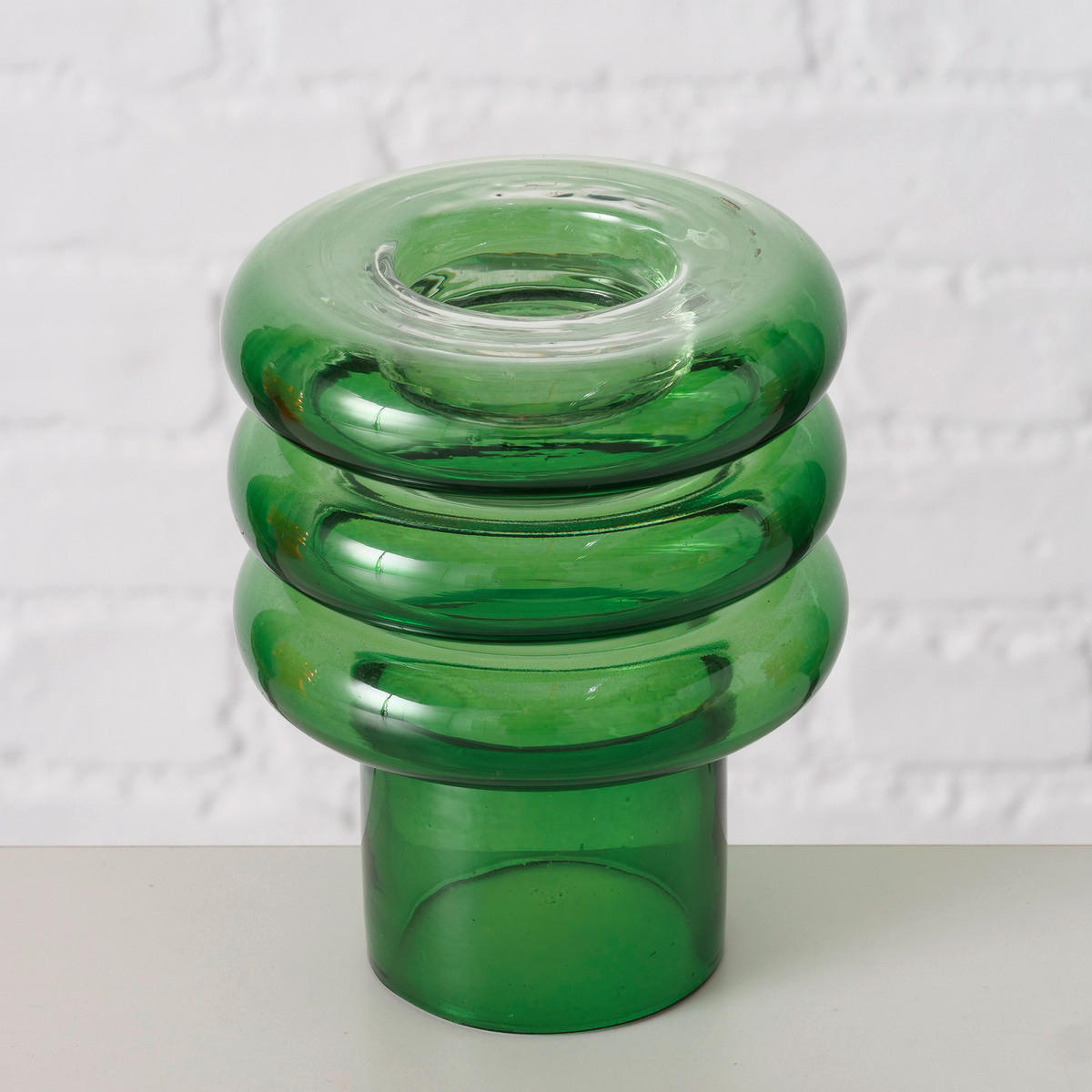 TEELICHTHALTER - Dunkelrosa/Orange, Basics, Glas (10/13cm)