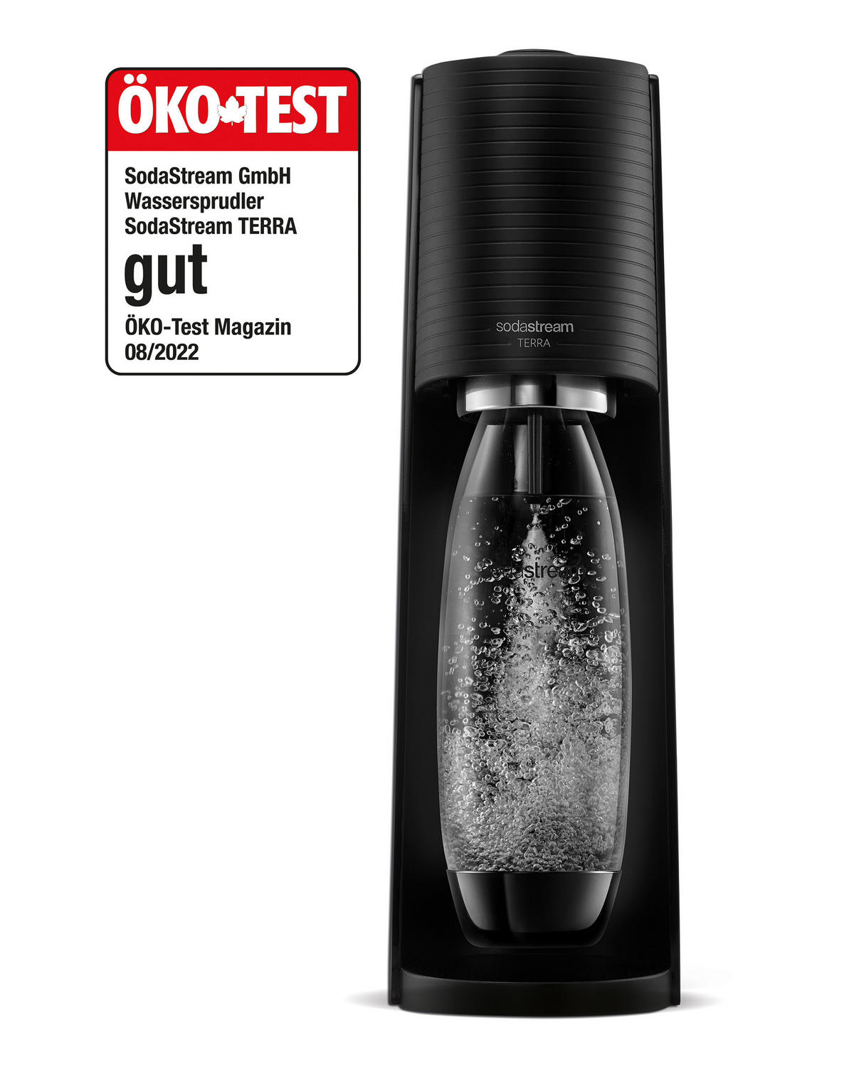 WASSERSPRUDLER Terra  - Schwarz/Orange, Basics, Kunststoff (28,2/19,5/43,6cm) - SodaStream