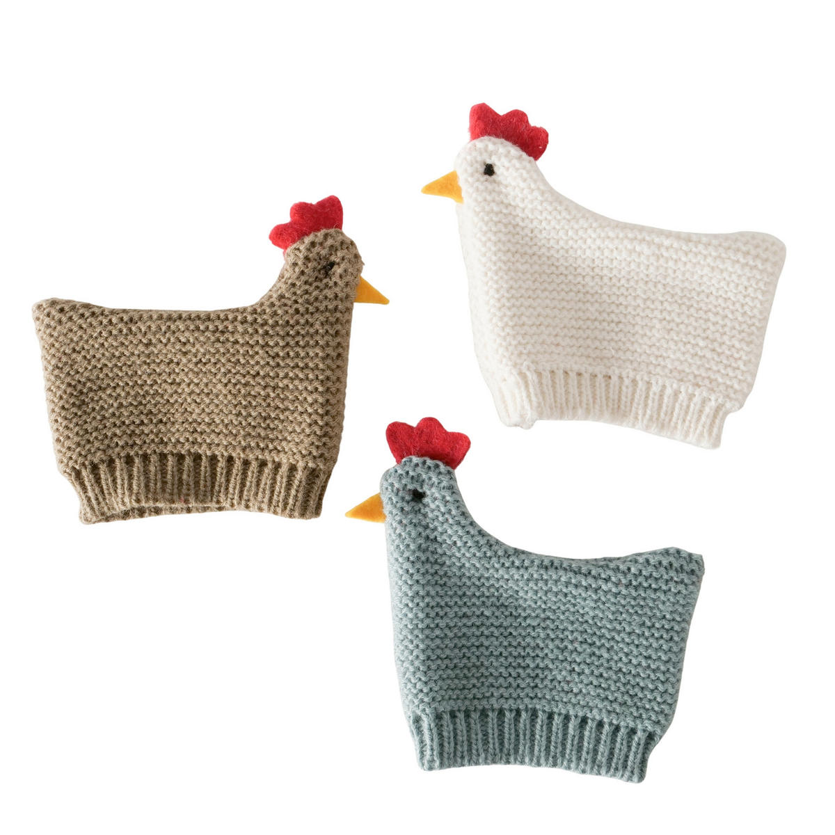 ČEPIČKA NA VAJÍČKO - bílá/krémová, Basics, textil (12,5/1/11cm)