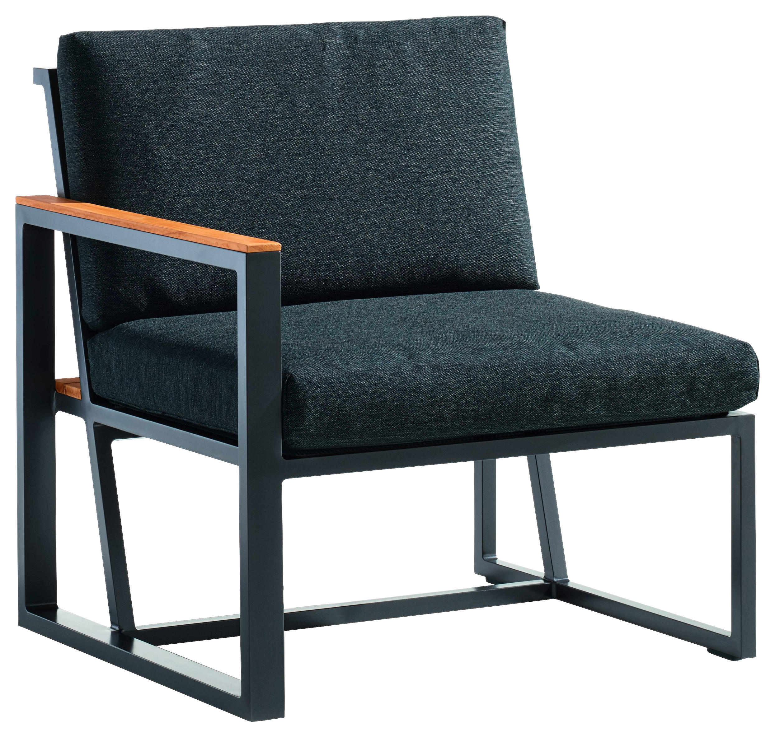 LOUNGEENDTEIL 73/78,5/77 cm Aluminium  - Grau, Basics, Holz/Textil (73/78,5/77cm) - Sieger