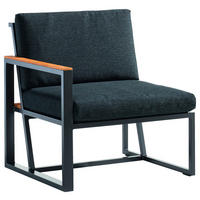LOUNGEENDTEIL 73/78,5/77 cm Aluminium  - Grau, Basics, Holz/Textil (73/78,5/77cm) - Sieger