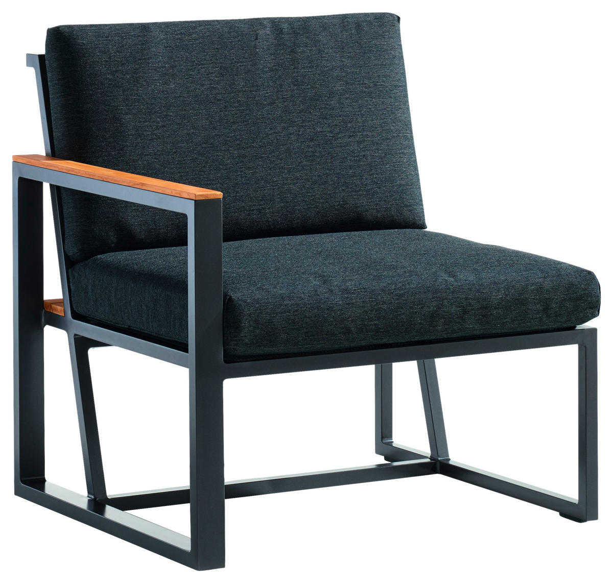LOUNGEENDTEIL 73/78,5/77 cm Aluminium  - Grau, Basics, Holz/Textil (73/78,5/77cm) - Sieger