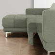 ECKSOFA in Webstoff Grün  187/260 cm  - Chromfarben/Grün, Design, Textil/Metall (187/260cm) - Xora