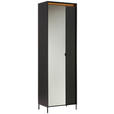 GARDEROBENSCHRANK  in 62/200/40 cm  - Schwarz, Design, Glas/Holz (62/200/40cm) - Hom`in