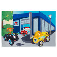 KINDERTEPPICH 100/160 cm Bobby Car  - Blau/Rot, Trend, Kunststoff/Textil (100/160cm)